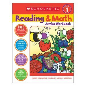 Scholastic Teaching Solutions Reading & Math Jumbo Workbook: Grade 1